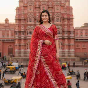 beautiful royal red designer lehenga choli