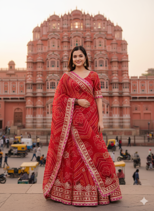 beautiful royal red designer lehenga choli