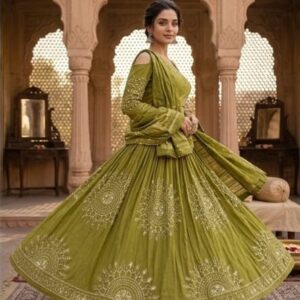 Pure Gajji Silk Rajasthani Lehenga Choli Set
