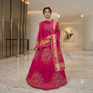 Pure Gajji Silk Lehenga Choli By Jaipuriya Fashion