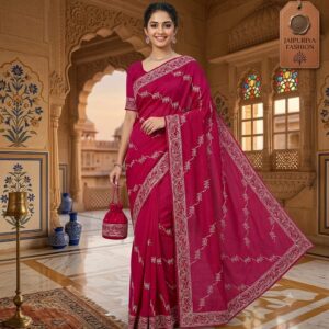 Pure Rasiyan Silk Saree with Kachcha Gota Jaal Work